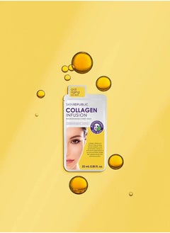 SKIN REPUBLIC Skin Republic Collagen Serum Infusion Anti-Aging and hydrating Face Mask Sheet 25ml - Pack Of 3  - Image 5