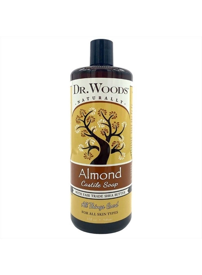 Dr. Woods Pure Almond Liquid Castile Soap with Organic Shea Butter, 32 Ounce  - Image 1