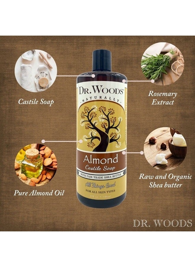 Dr. Woods Pure Almond Liquid Castile Soap with Organic Shea Butter, 32 Ounce  - Image 4