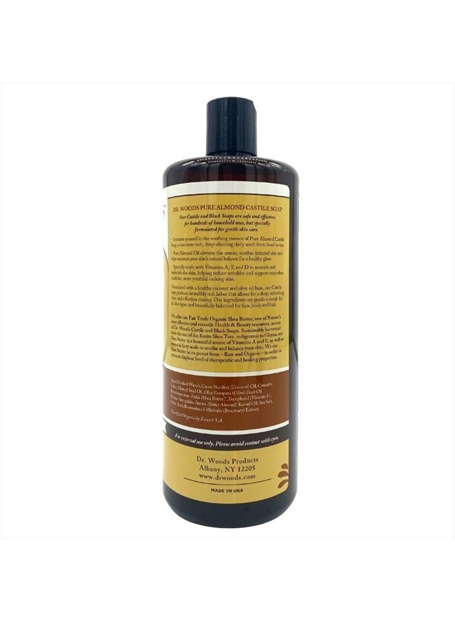 Dr. Woods Pure Almond Liquid Castile Soap with Organic Shea Butter, 32 Ounce  - Image 2