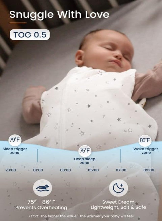 TotAha Sleep Sack 6-12 Months for Girl, 0.5 TOG Summer Light Sleeping Sacks, Buttery Soft Infant Sleep Bag with 2-way Safe Zipper - Image 5