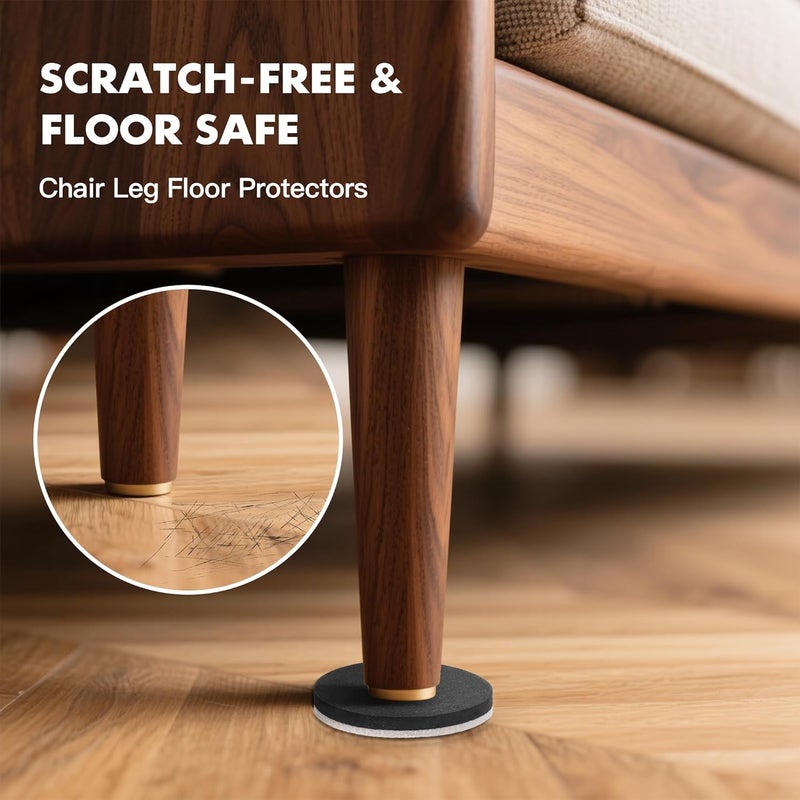 Shnbxtnd 16-Pack Furniture Sliders for Hardwood Floors, Save 80% Effort Safely and Easily, The Glide Tool Set for Heavy Furniture and Appliances, Reusable Floor Protectors and Moving Pads (16 Felt 3.5" Slider) - Image 5