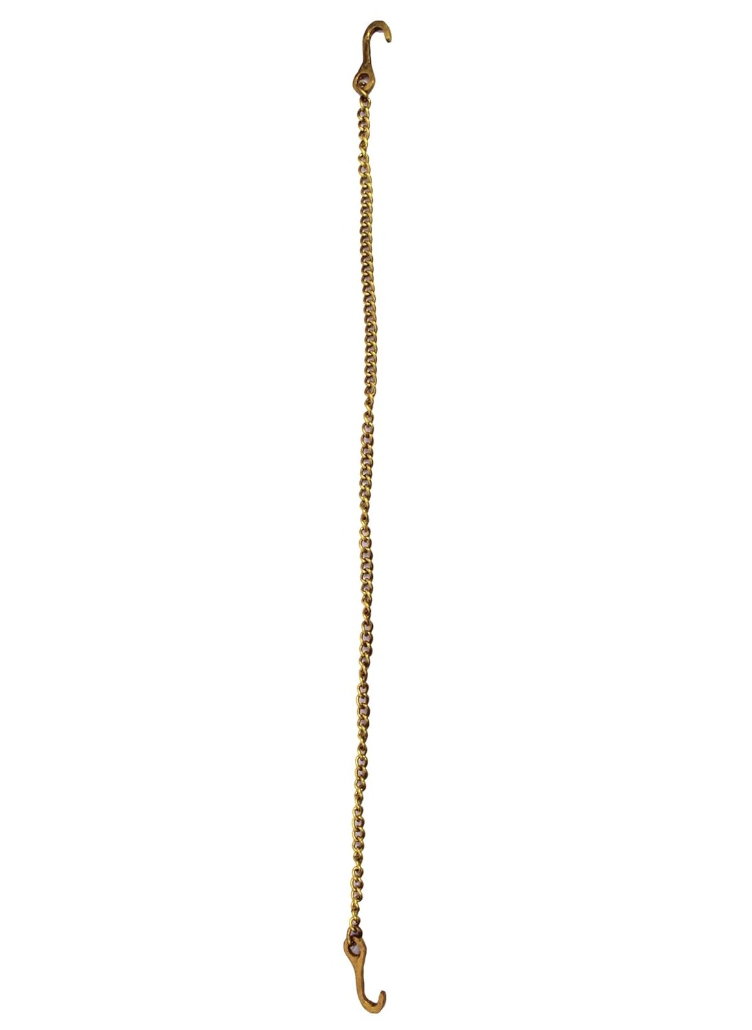 ESPLANADE ESPLANADE Brass Chain with Hooks for Hanging Bell Diya Deepak Bells Length 2 Feet 24 Inches Golden BrassChainSmall  - Image 4