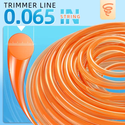 EVENTRONIC Weed Eater String, Eventronic 065 Trimmer Line of 550-Feet, Trimmer Line for Universal Replacement, Round Weed Wacker String Fits Medium& Heavy Grass&Weeds, String Trimmer Line of Orange Premium Nylon - Image 2