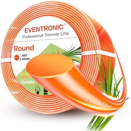 EVENTRONIC Weed Eater String, Eventronic 065 Trimmer Line of 550-Feet, Trimmer Line for Universal Replacement, Round Weed Wacker String Fits Medium& Heavy Grass&Weeds, String Trimmer Line of Orange Premium Nylon - Image 1