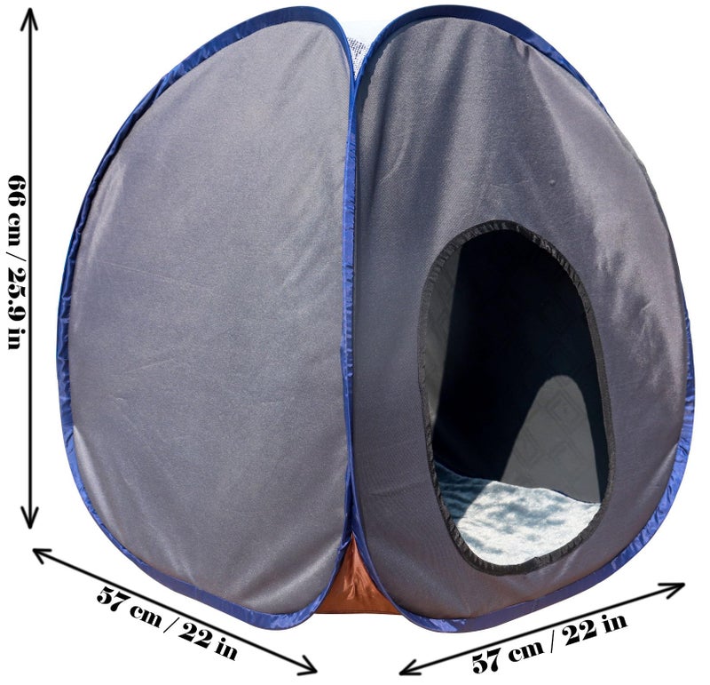 HOMECUTE Soft & Light Weight, Foldable Pet Tent/Kennel/House/Hut for Cats/Kitten/Puppies & Dogs | Comfort Zone for Pets. (Grey) - Image 2