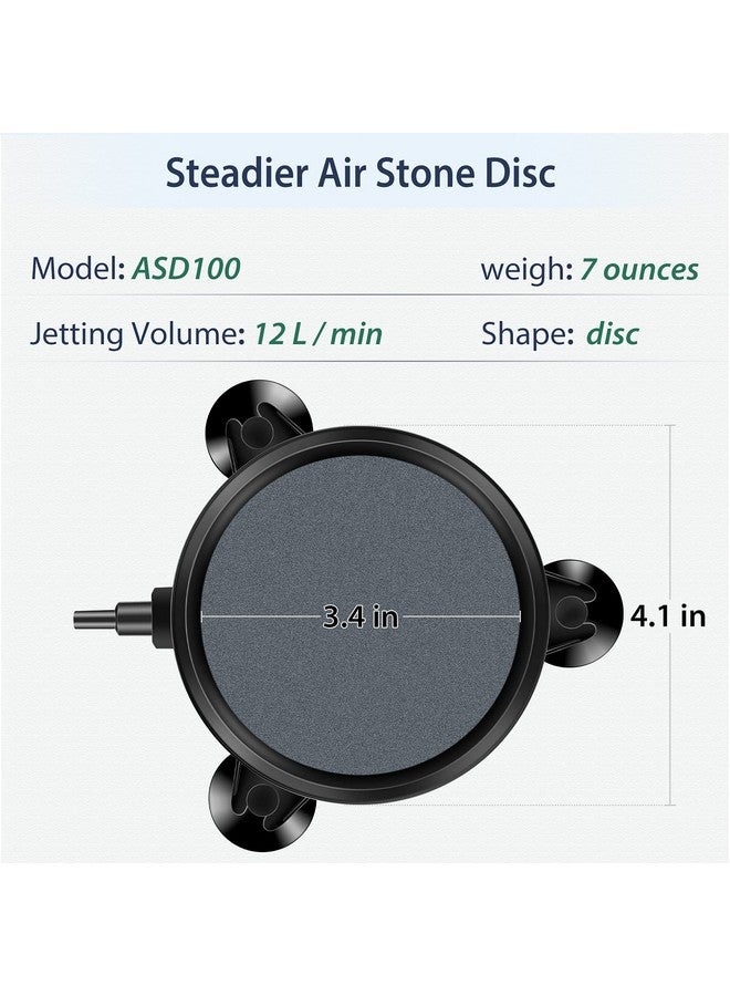 باوفلي أداة توزيع الفقاعات القرصية مقاس 4 بوصات لأحواض السمك والمضخات الهوائية والدلاء وخزانات الأسماك والبرك وخزانات DWC ونظام الدورة الدموية - عبوتان - Image 3