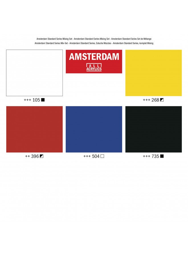 Amsterdam Acrylic Standard Series Paint Set 5x120ml Mixing - Image 3