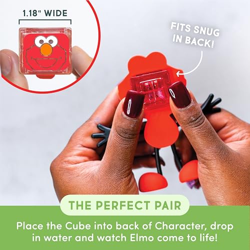 Glo Pals x Sesame Street Water-Activated Light-Up Cubes for Sensory Play (Elmo - Cubes Only) - Image 4