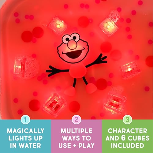 Glo Pals x Sesame Street Water-Activated Light-Up Cubes for Sensory Play (Elmo - Cubes Only) - Image 2