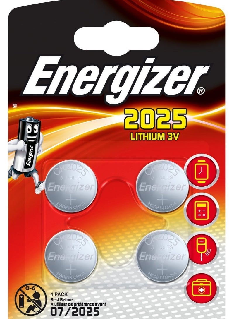 Energizer Energizer 2025 Lithium Coins - Pack of 4 