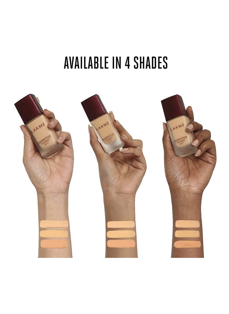 LAKME - Lakme Invisible Finish SPF 8 Liquid Foundation  Shade 01  Ultra Light Water Based Face Makeup for Glowing Skin  Full Coverage  Natural Finish  25 ml - Image 1