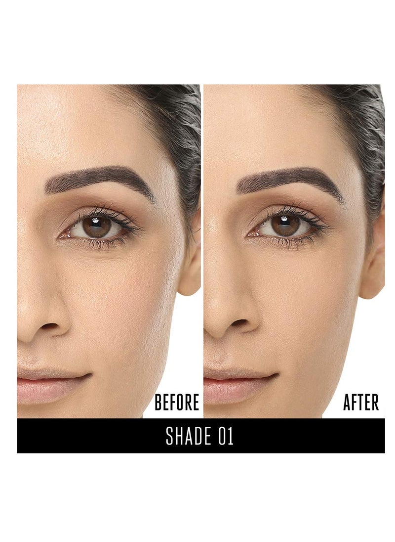 LAKME - Lakme Invisible Finish SPF 8 Liquid Foundation  Shade 01  Ultra Light Water Based Face Makeup for Glowing Skin  Full Coverage  Natural Finish  25 ml - Image 1