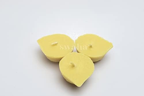 Swaha Premium Cow Ghee Diya Wicks (12 Pieces), 4hr Burning Time, Wax Free Cow ghee Diya for puja - Pack of 1 - Image 4
