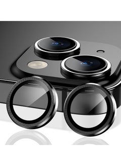 Generic Camera Lens Protector for iphone 15/15 Plus Accessories, 9H Tempered Glass Metal Individual Ring Camera Cover Screen Protector, Case Friendly, Anti Scratch (ٍBlack)  - Image 1