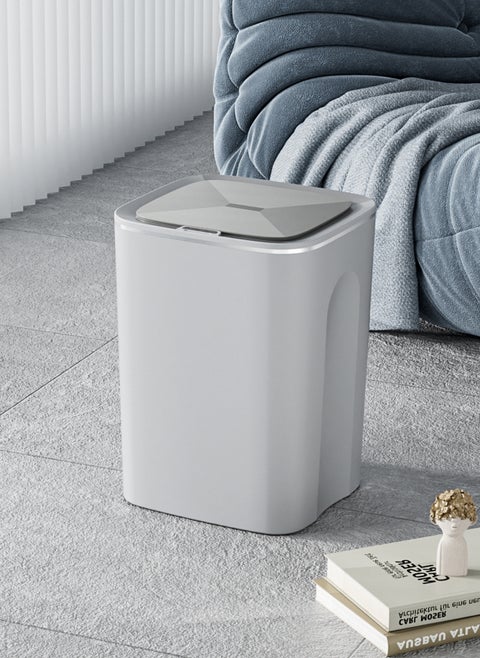 16L Smart Trash Can for Home Office and Bathroom, with Automatic Sensor Flip-Up Lid, Rechargeable Model
