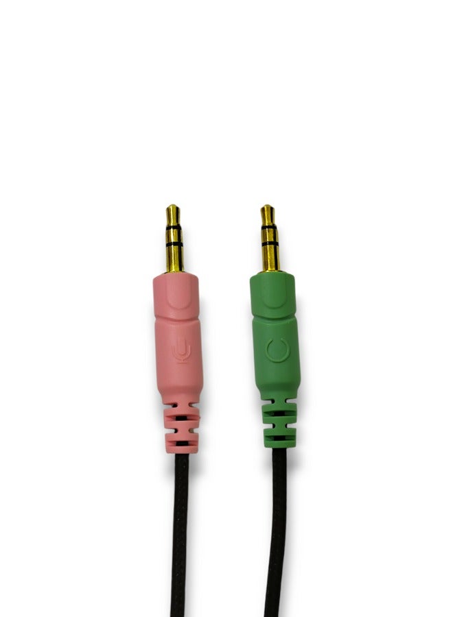 2 in 1 Audio Splitter Adapter Cable Use your phone's headset on your computer and laptop (3.5mm)  - Image 3