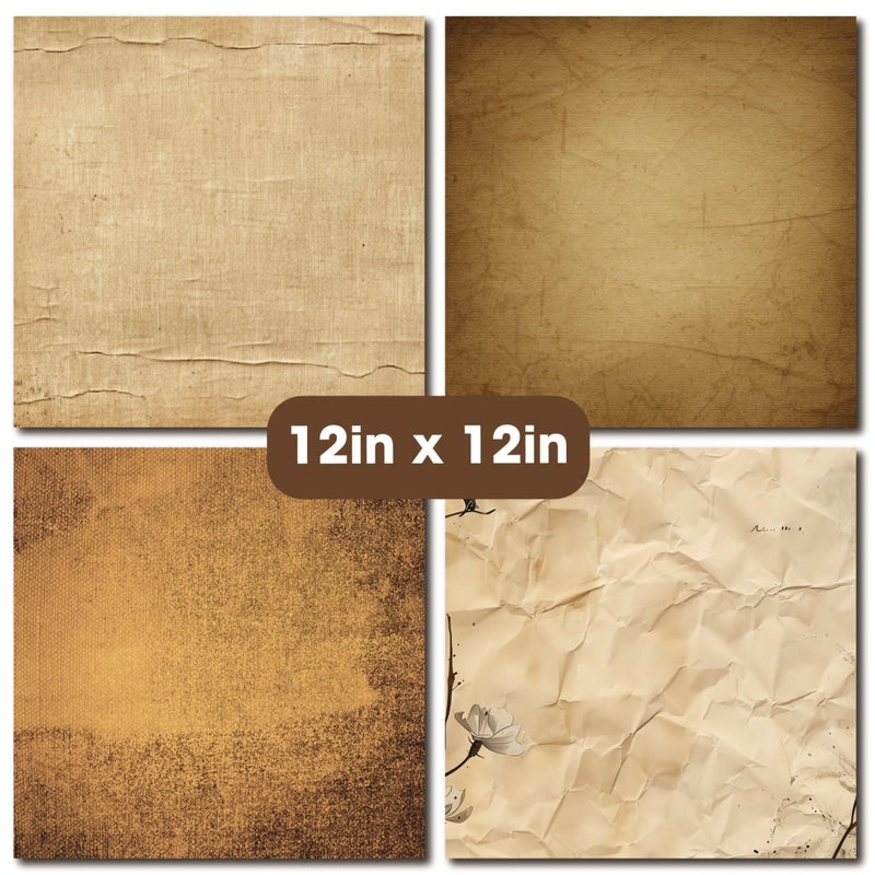 Desecraft Vintage Border 12x12 Scrapbooking Cardstock Decorative Paper - 36 Sheets - for Card Making Background Origami Textured Decorative Scrapbook Paper Scrapbook Materials Supplies - Image 4