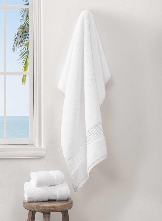 Tommy Bahama - Bath Towels Set, Soft & Highly Absorbent Cotton, Low Linting & Fade Resistant Bathroom Essentials (Long Branch White, 3-Piece) - Image 3