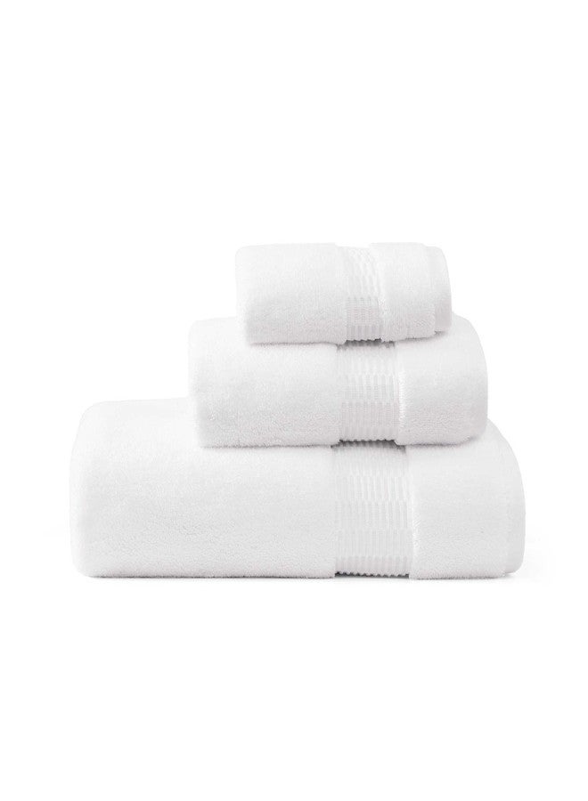 Tommy Bahama - Bath Towels Set, Soft & Highly Absorbent Cotton, Low Linting & Fade Resistant Bathroom Essentials (Long Branch White, 3-Piece) - Image 1
