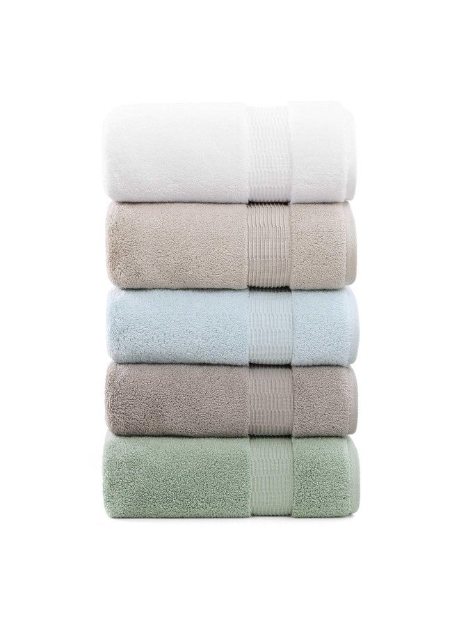 Tommy Bahama - Bath Towels Set, Soft & Highly Absorbent Cotton, Low Linting & Fade Resistant Bathroom Essentials (Long Branch White, 3-Piece) - Image 5