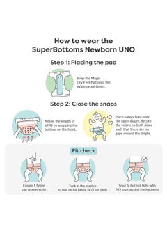 Superbottoms Newborn Uno Cloth Diaper ; Aio Cloth Diapers For Babies ; Cloth Diaper For Newborn Babies 0 To 6 Months ; Pack Of 1 Cloth Diaper With 1 Insert ( Warli )  - Image 5