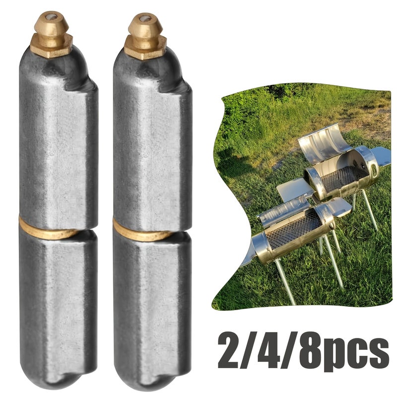 2pcs Heavy Duty Carbon Steel BBQ Smoker Barrel Hinges For Weld On Swing Door Trailer Ramp - Image 5
