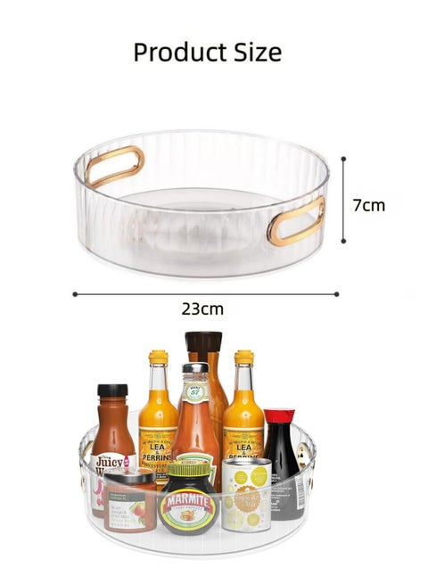 1PC Lazy Susan Turntable Organizer with 360-degree rotation, Spice Rack Turntable Organizers, Kitchen Organizer with a turntable for cabinets, pantries, refrigerators, and countertops