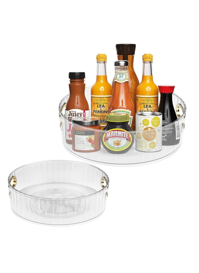 SKY-TOUCH 1PC Lazy Susan Turntable Organizer with 360-degree rotation, Spice Rack Turntable Organizers, Kitchen Organizer with a turntable for cabinets, pantries, refrigerators, and countertops  - Image 1