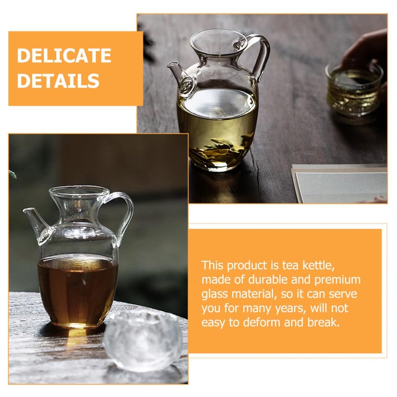 Small Clear Heat Resistant Glass Teapot Stovetop Safe Tea Kettle For Home Use - Image 4