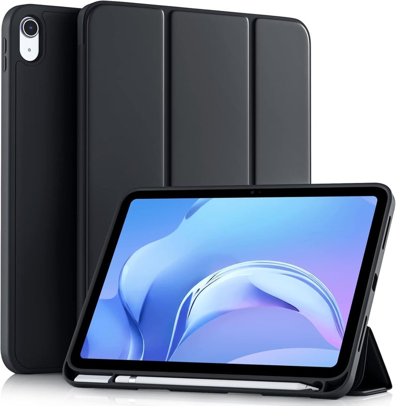 EDNITA Smart Case for iPad (A16) 11th/10th Generation (2025/2022), Auto Sleep/Wake Cover, Pencil Holder, Soft Flexible Case, Recoil Series for Apple iPad 10th/11th Gen-Black - Image 1