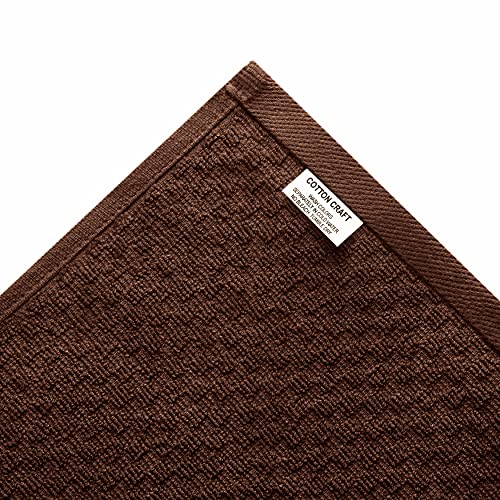 COTTON CRAFT Amazing Kitchen Towels - Set of 8 Terry Towels - 100% Cotton Euro Café Waffle Weave Dish Towel Set - Soft Absorbent Quick Dry Low Lint Reusable Pantry Bar Cleaning Cloth -16x28- Chocolate - Image 5
