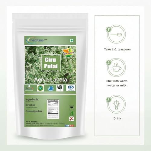 Neotea Aerva Lanata Powder 100g | Sirupeelai/Ciru Pulai/Mountain Knotgrass | 100% Pure Herbal Powder | Traditional Ayurvedic Herb | No Additives | For Herbal Use - Image 4