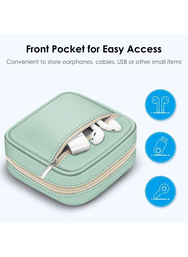 FINPAC Charger Case for MacBook, Small Electronic Organizer Bag for MacBook Power Adapter, Portable Pouch Travel Storage for Laptop Accessories, Magic Mouse, USB Drives, GoPro, Gadgets - Light Green - Image 4