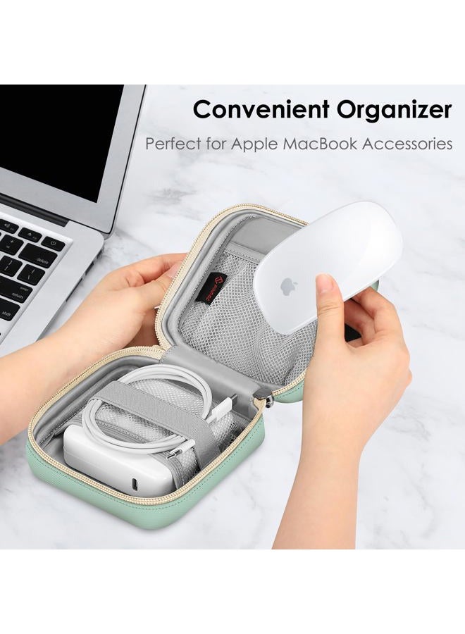 FINPAC Charger Case for MacBook, Small Electronic Organizer Bag for MacBook Power Adapter, Portable Pouch Travel Storage for Laptop Accessories, Magic Mouse, USB Drives, GoPro, Gadgets - Light Green - Image 2