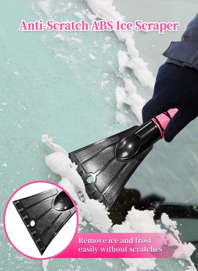 HEEYA 2 Pack 27 Inch Ice Scraper and Brush for Car, Snow Brush and Ice Scraper with Foam Grip, Detachable Snow Scraper for SUV Truck Jeep Vehicle Auto Windshield Window - Purple & Pink - Image 5