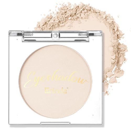 Erinde Single Beige Matte Eyeshadow Palette Velvet Eye Shadow Compact Powder Primer Base Makeup Neutral Nudes Matte Pressed Powder Eye Shadow Palette 06 Beige - Image 1
