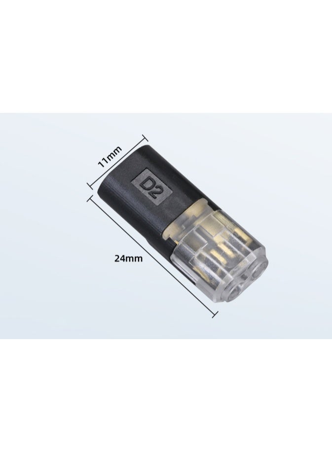 30PCS Double Wire Plug in Connector,Pluggable Low Voltage Wire Connector with Locking Buckle,Quick Disconnect Led Light Strip Connectors 2 Pin,No Wire Stripping Cutting 18-22AWG - Image 5