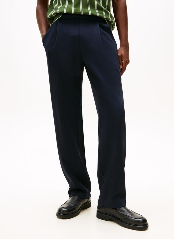 TOMMY HILFIGER Intechno Knit Flag Embroidery Joggers - Image 1