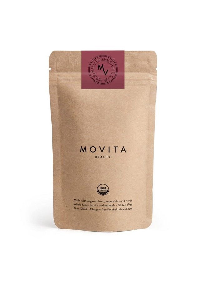 Movita - Beauty For Healthy Hair Skin Nails Refill Pouch Of 30 Tablets Certified Organic Veganfriendly Glutenfree Nongmo Fermented Whole Foods Vitamins And Minerals 30 Day Supply - Image 1
