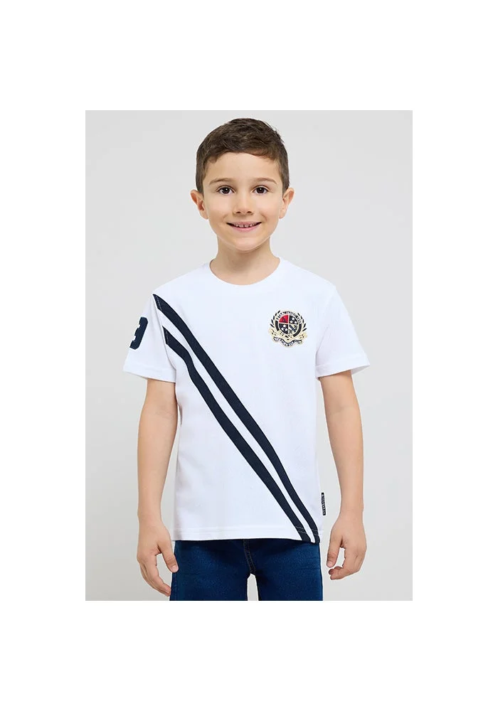 أر أند بي Embroidered Polo T-Shirt with Short Sleeves