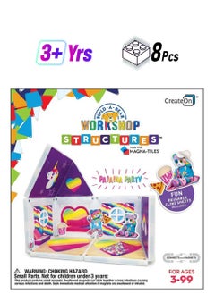 MAGNA-TILES Create-on Build A Bear Workshop Pajama Party Cub Condo| Connect With Magnets, Kids Building Toys, For Ages 3+  - Image 1