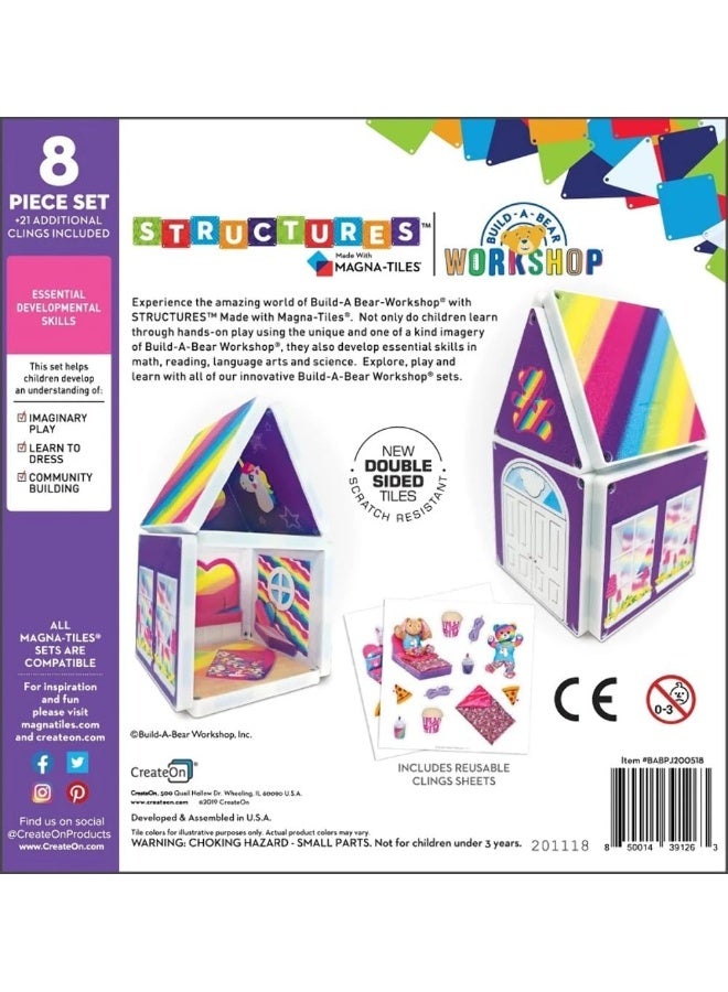 MAGNA-TILES إنشاء كوخ الدب في ورشة الدمى لحفلة البيجاما | اتصل بالمغناطيس، ألعاب بناء للأطفال، للأعمار 3+ - Image 2