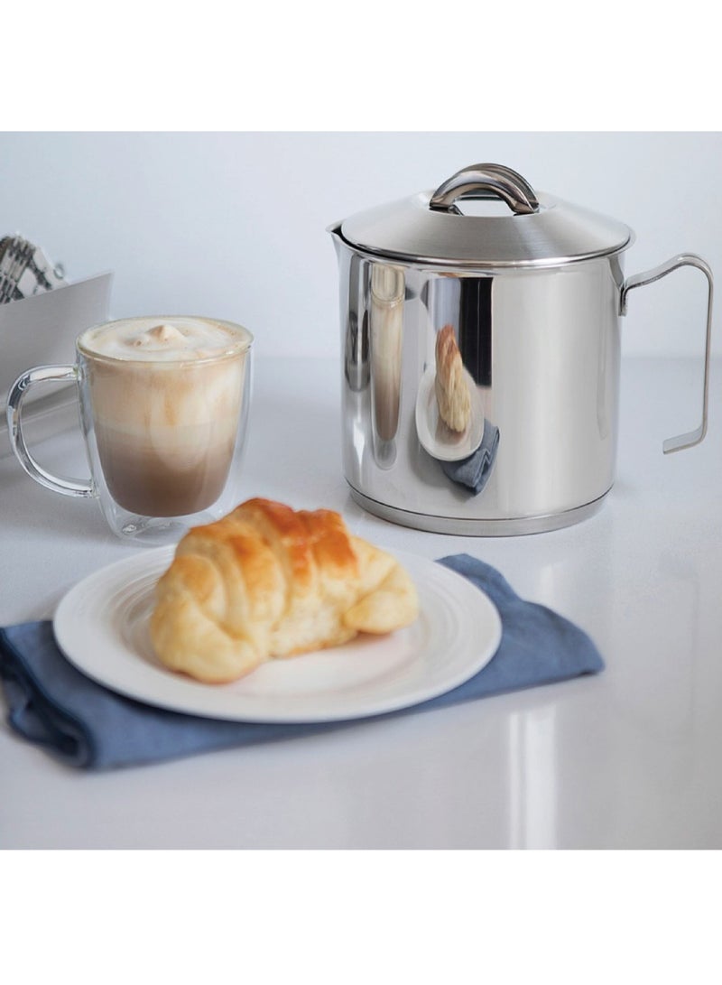 TRAMONTINA Since 1911,Made in Brazil-  double-walled glass coffee and tea cup set with handles, 2 pieces - Image 1