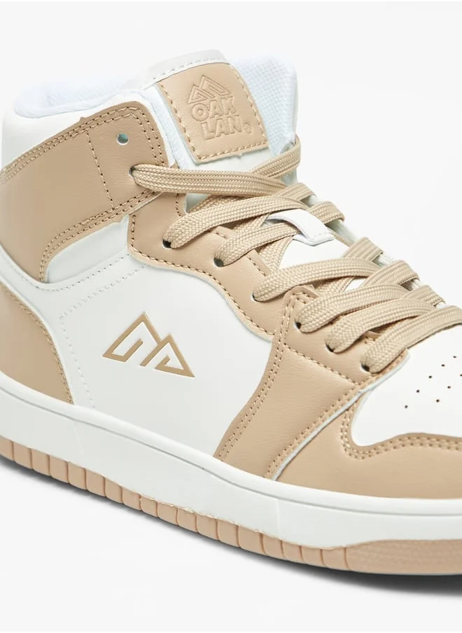 Oaklan by Shoexpress Womens Colourblock High Top Sneakers With Lace-Up Closure