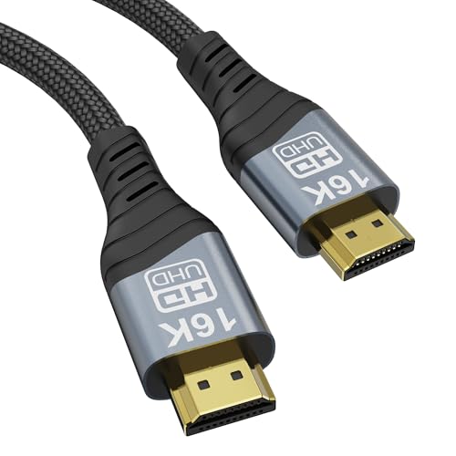 CHENLENIC 8K 10K 16K HDMI2.2 Cable , 96Gbps Ultra High Speed HDMI2.2 Cable 16K@30Hz 10K120Hz 8K@60Hz 4K@240Hz Cord, HDCP 2.3 & HDR10 eARC for Compatible with PS5/Xbox /Roku TV/Gaming PC/Blu-ra (HDMI2.2 16K 2M) - Image 1