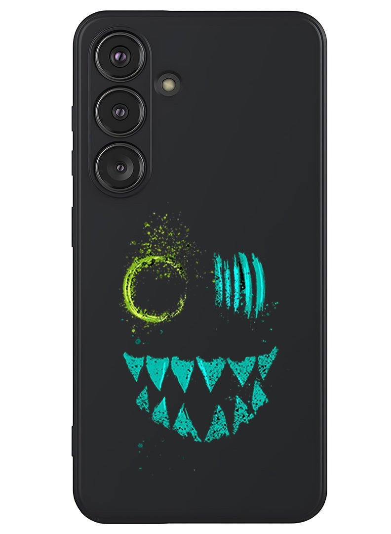 Theodor Protective Slim Fit Case Liquid Silicone Cover with Full Body Protection Anti-Scratch Shockproof Case For Samsung Galaxy S25 Plus (Black) - ghost - Image 1