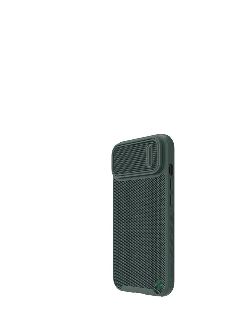 Nillkin Textured S Magnetic Case iPhone 14 Plus Magsafe Case With Camera Cover Green  - Image 2