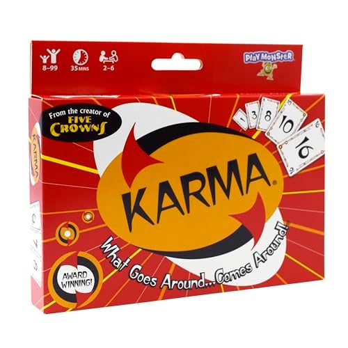 PlayMonster KARMA Card Games for Kids Kids Family Games Night MultiPlayer Screen Free Travel Games Playing Cards What Goes Around Comes Around Ages 8 - Image 1