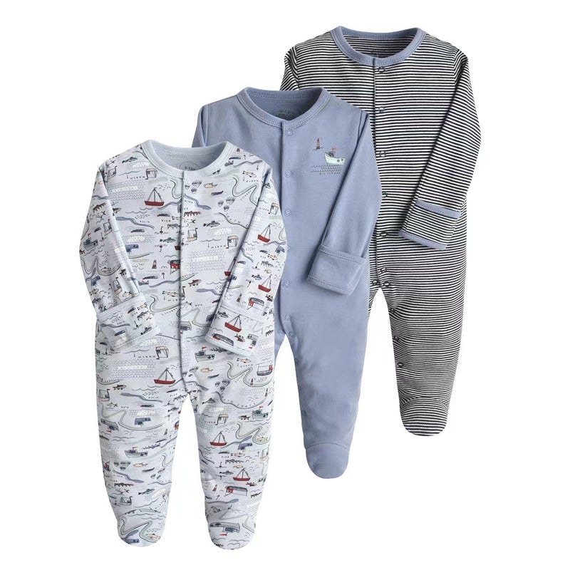 WOWTHIN Foreign Trade Children's Clothing, Spring and Autumn Style Baby Jumpsuit, Long-Sleeved Footed Romper, Pajamas, Newborn Baby Gift Box, Exclusively for Cross-Border Sales - Image 1